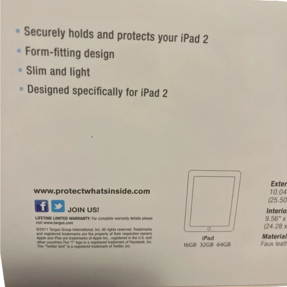 Targus Black Basic Cover for iPad 2